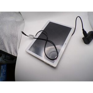 Generic White 10 inch Tablet With Charger - Tested‎ Powers On No Password